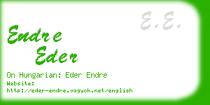 endre eder business card